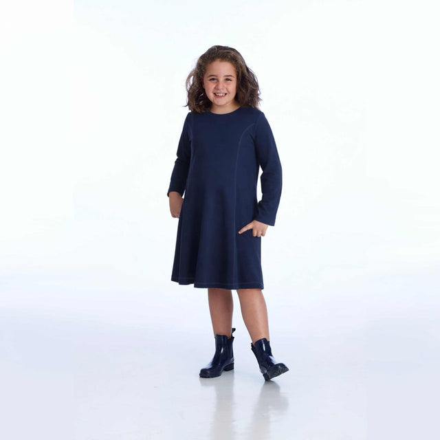 Kleid Wiener Naht uni