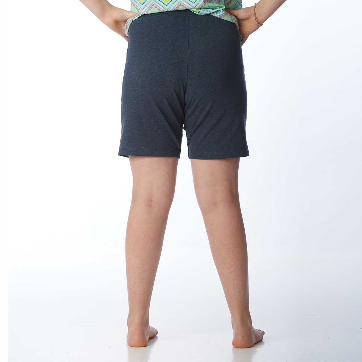 proud little cloud freizeitbuxe kurz melangeblau fuer mollige maedchen hinten