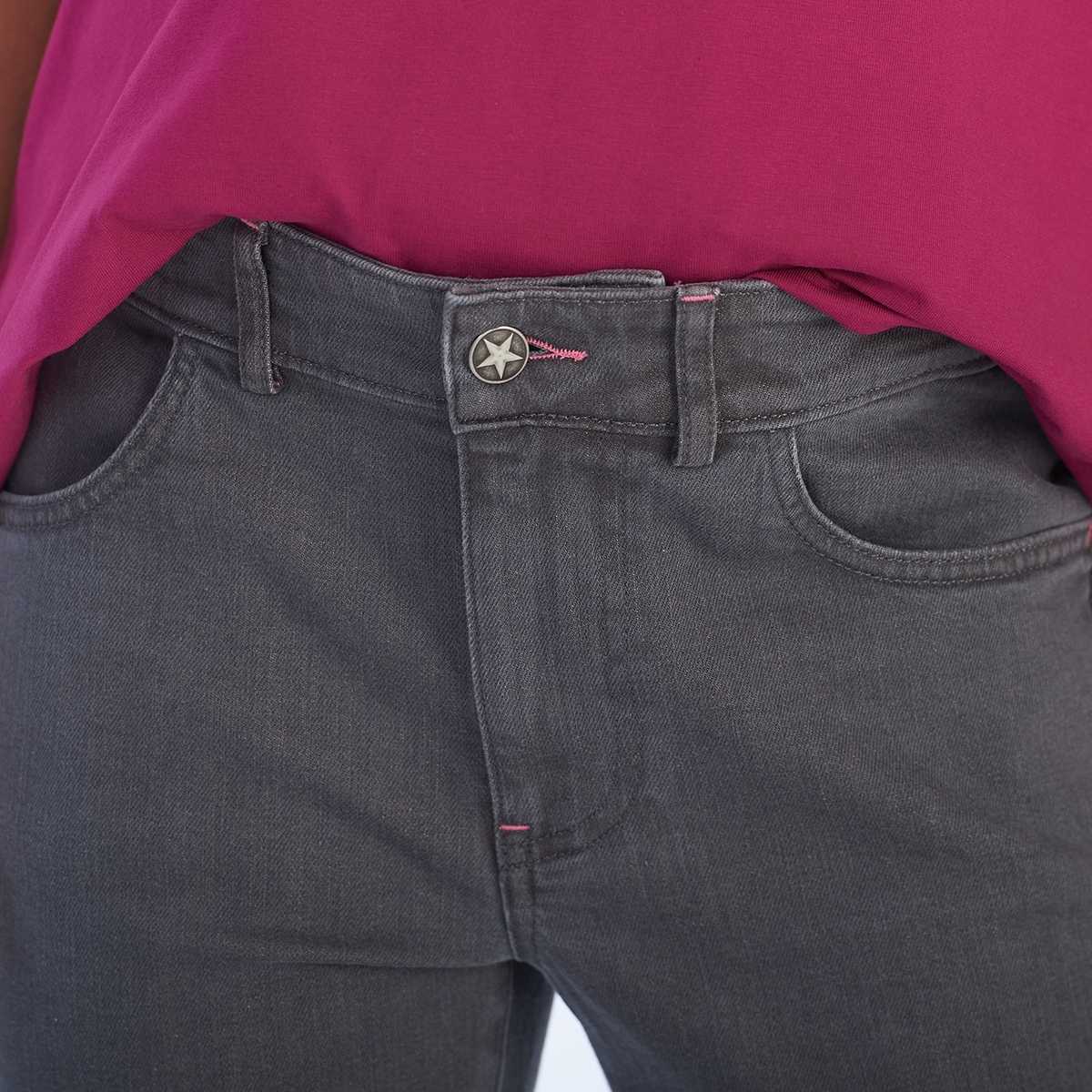 proud little cloud jeans fuer maedchen mit bauch wideleg grey bund