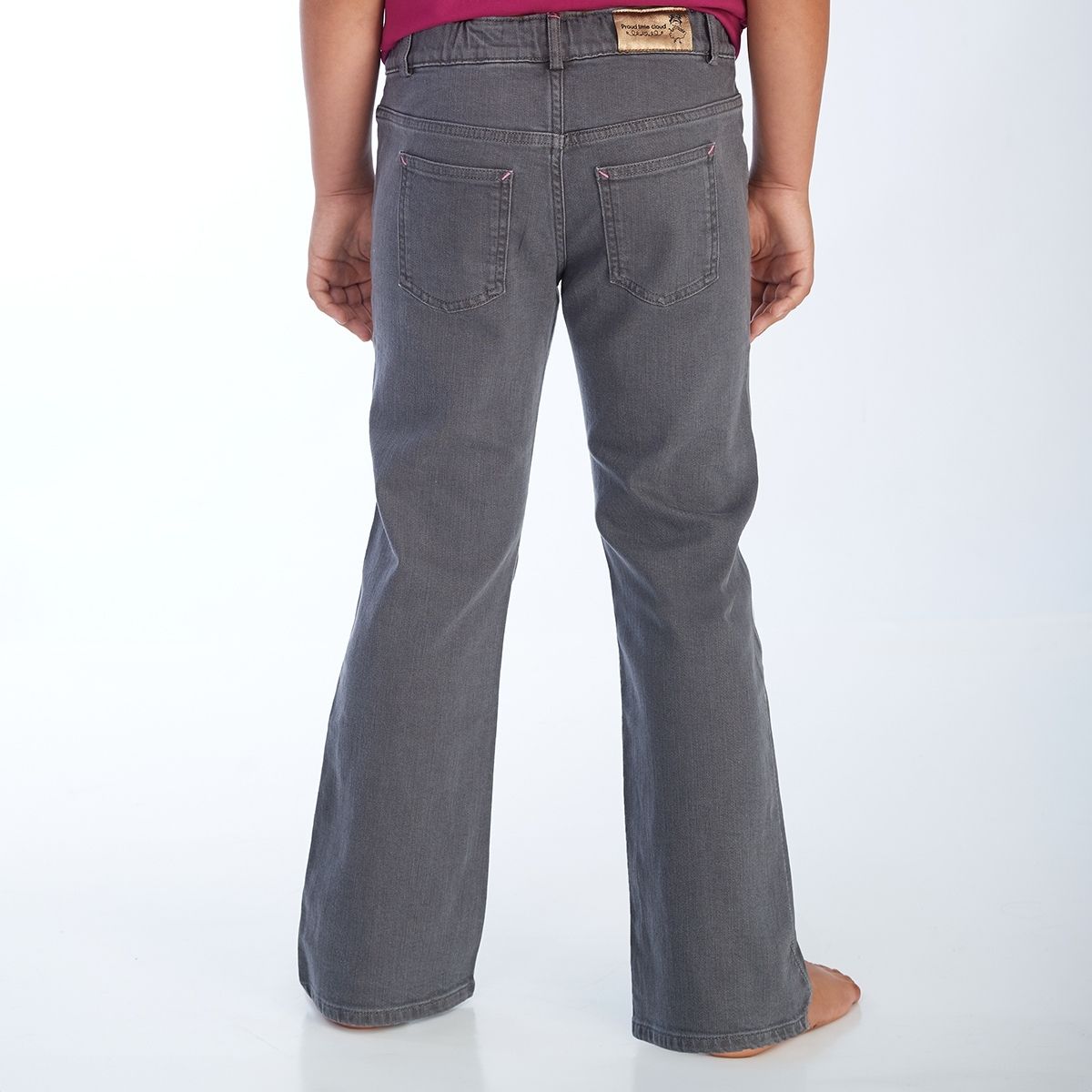 proud little cloud jeans fuer maedchen mit bauch wideleg grey bund hinten 2