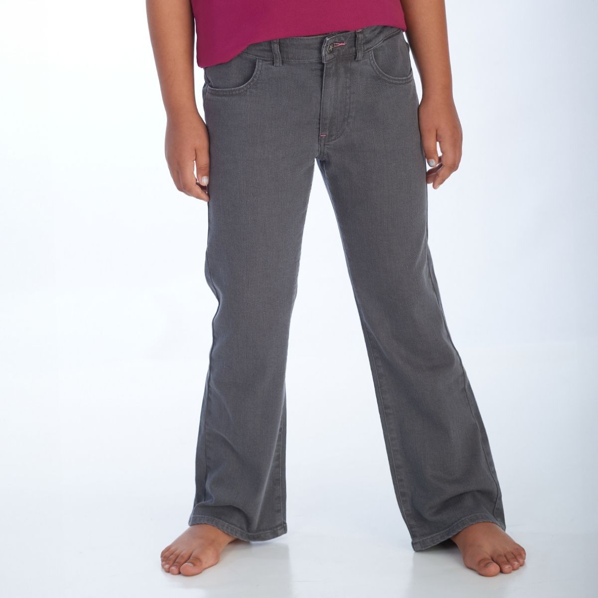 proud little cloud jeans fuer maedchen mit bauch wideleg grey vorne