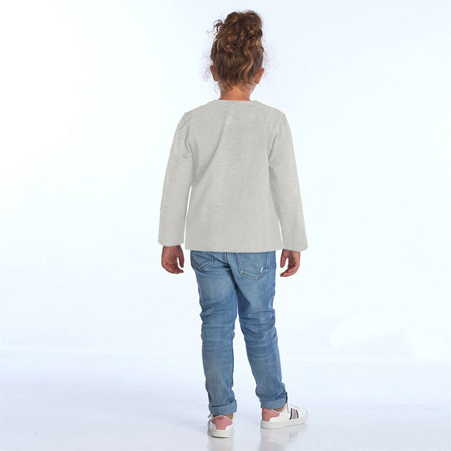 proud little cloud longsleeve fuer mollige mädchen graumeliert hinten