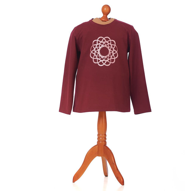proud little cloud longsleeve fuer mollige mädchen mandala vorne