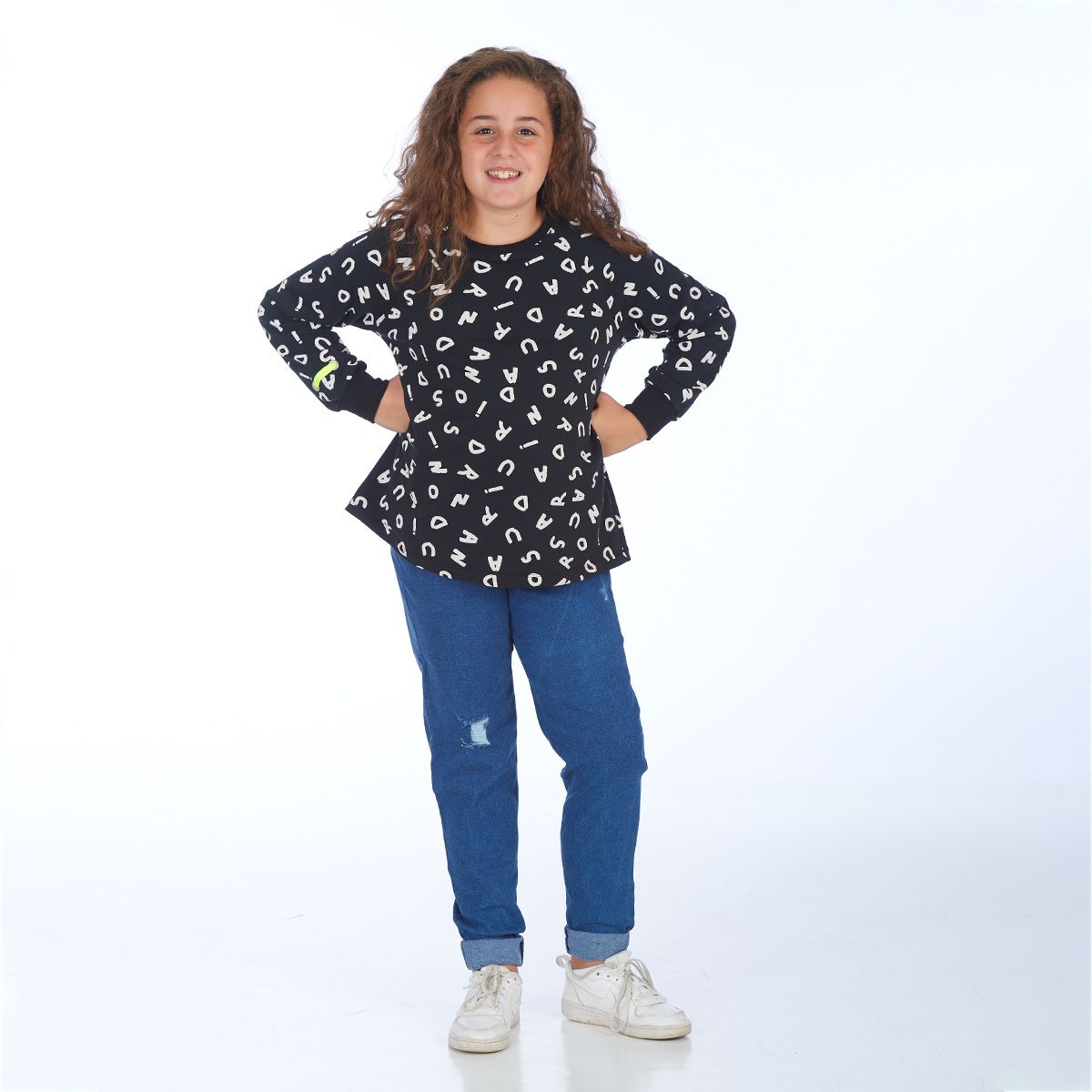 proud little cloud pullover fuer mollige mädchen crazyletters vorne