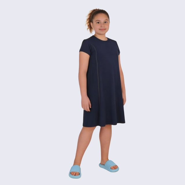 Sommerkleid Wiener Naht uni