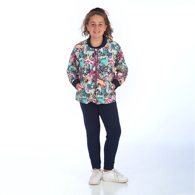 proud little cloud sweatjacke peacepower fuer mollige maedchen vorne