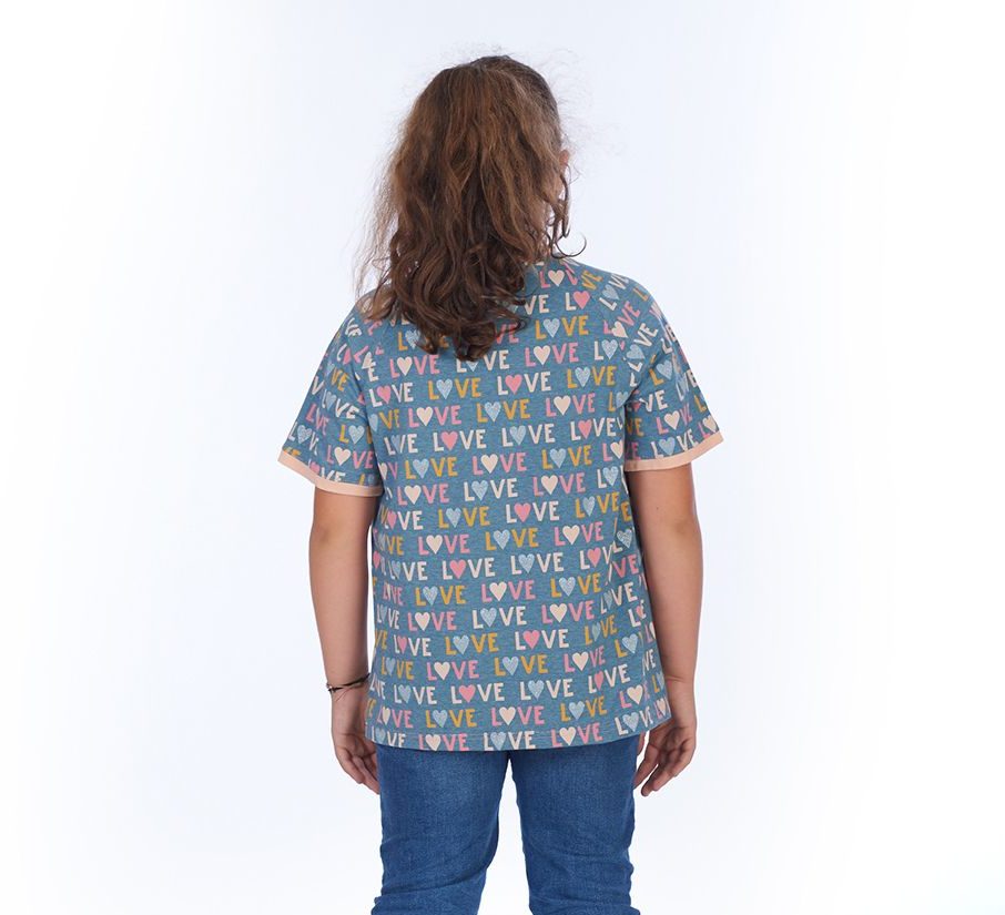 proud little cloud t-shirt LOVE fuer mollige maedchen hinten