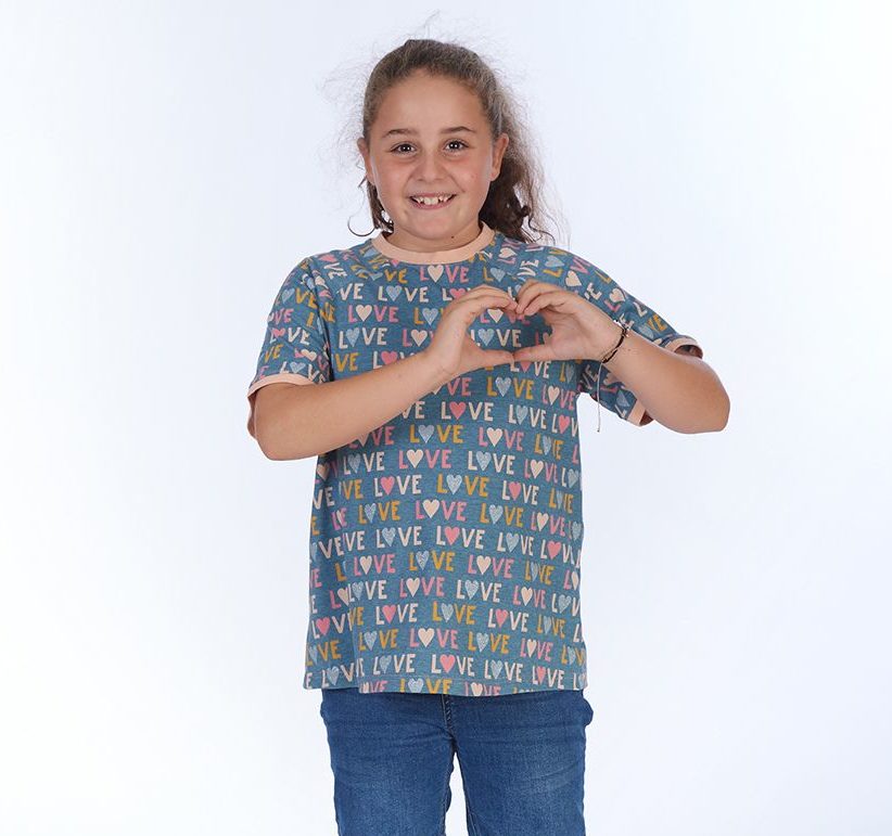 proud little cloud t-shirt LOVE fuer mollige maedchen vorne