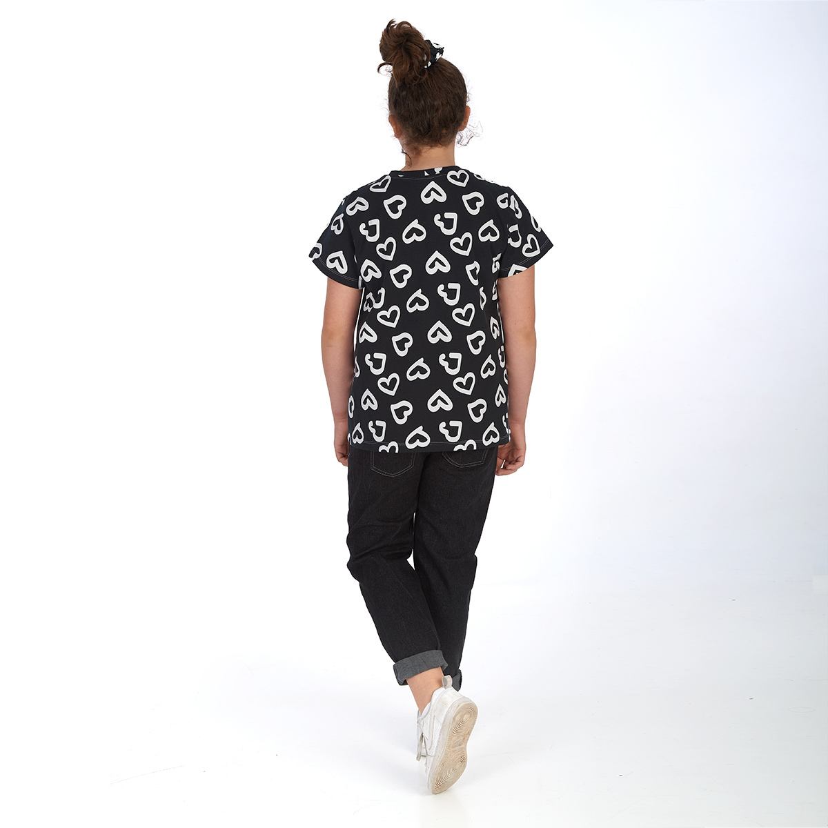 proud little cloud tshirt blacknwhite fuer mollige maedchen hinten