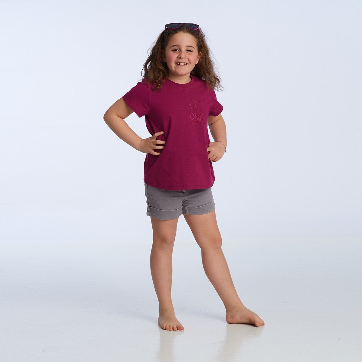 proud little cloud tshirt girlpower vorne fuer mollige maedchen kleidergroesse 116 bis 158