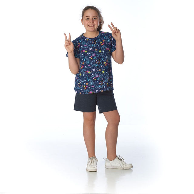 proud little cloud tshirt kreativchaos dunkelblau fuer mollige maedchen vorne