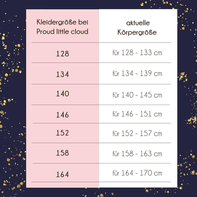 Unsere Kindergrößentabelle