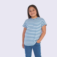 French-Terry-Streifen-T-Shirt