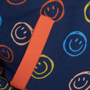 proud little cloud hoodie happysmiley dunkelblau fuer mollige maedchen detail2