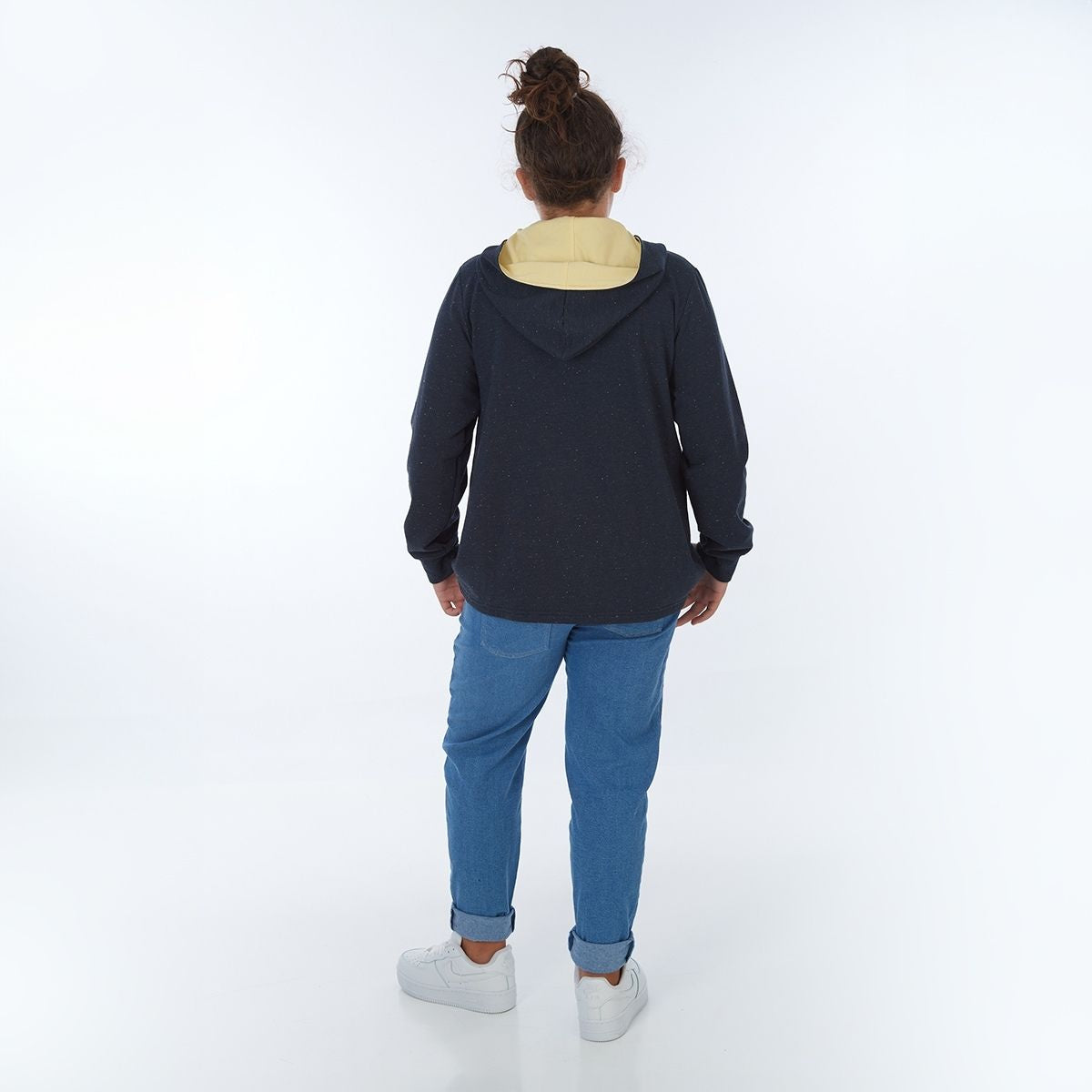 proud little cloud hoodie fuer mollige mädchen sunny melange hinten
