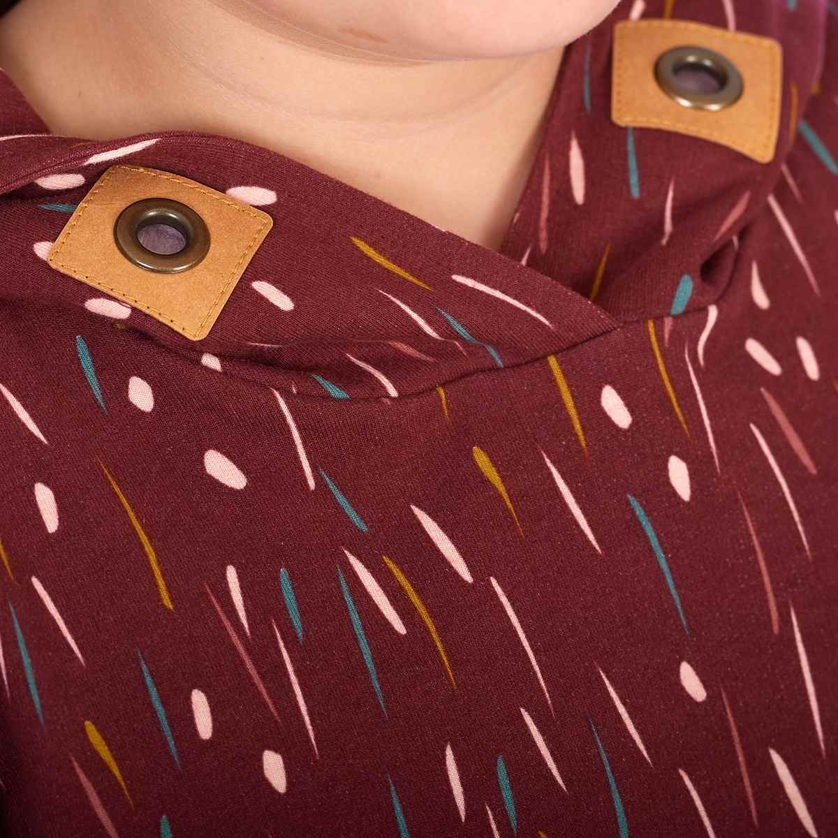 proud little cloud hoodie herbstsaison fuer mollige maedchen detail