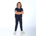 proud little cloud hose freizeitbuxe marine fuer mollige maedchen vorne
