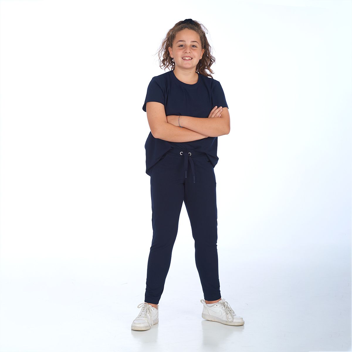 proud little cloud hose freizeitbuxe marine fuer mollige maedchen vorne