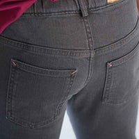 proud little cloud jeans fuer maedchen mit bauch wideleg grey bund detail hinten