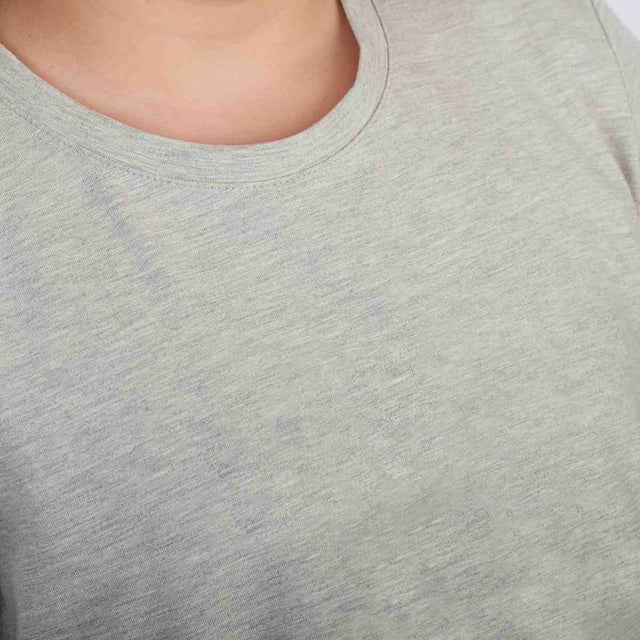 proud little cloud longsleeve fuer mollige mädchen graumeliert detail