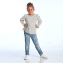 proud little cloud longsleeve fuer mollige mädchen graumeliert vorne