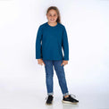 proud little cloud longsleeve fuer mollige maedchen petrol vorne