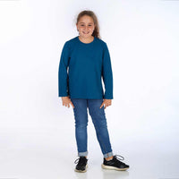proud little cloud longsleeve fuer mollige maedchen petrol vorne