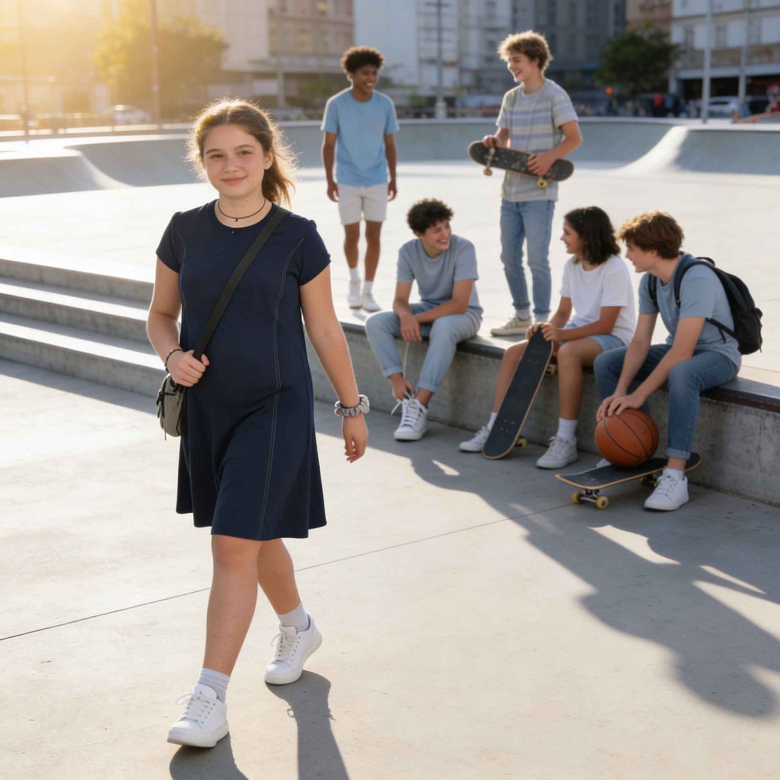Sommerkleid Wiener Naht uni