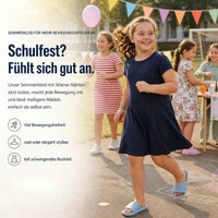Sommerkleid Wiener Naht uni