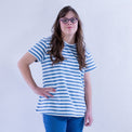 proud little cloud t-shirt jeansblau fuer kraeftige maedchen vorne