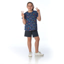 proud little cloud tshirt kreativchaos dunkelblau fuer mollige maedchen vorne