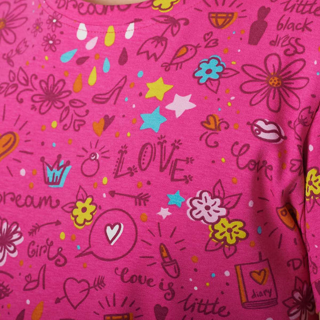 proud little cloud tshirt kreativchaos fuchsia fuer mollige maedchen detail