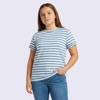 French-Terry-Streifen-T-Shirt