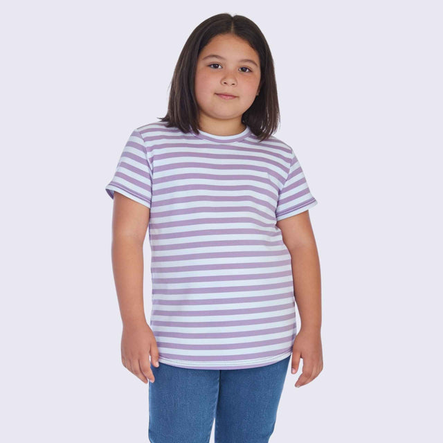 French-Terry-Streifen-T-Shirt