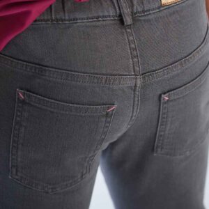 proud little cloud jeans fuer maedchen mit bauch wideleg grey bund detail hinten