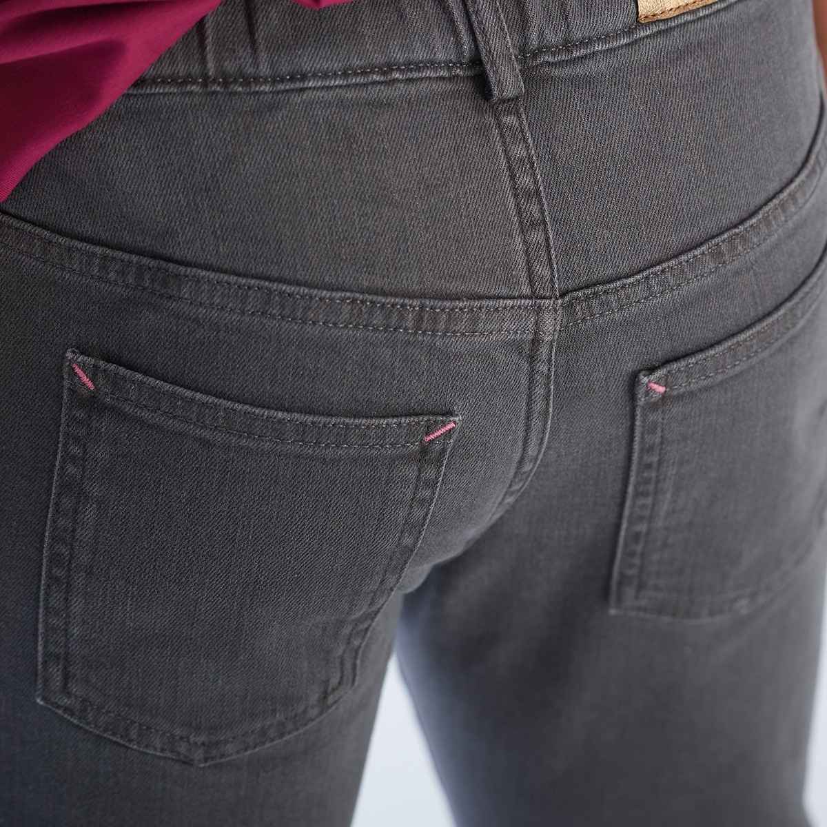 proud little cloud jeans fuer maedchen mit bauch wideleg grey bund detail hinten