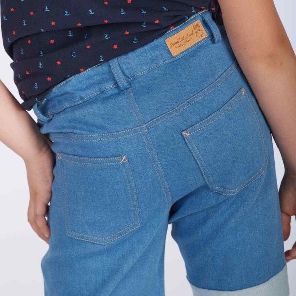 proud little cloud jeans shorts hellblau fuer kraeftige maedchen detail