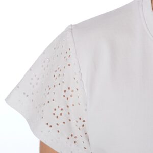 proud little cloud tshirt weiß broderie fuer mollige maedchen detail
